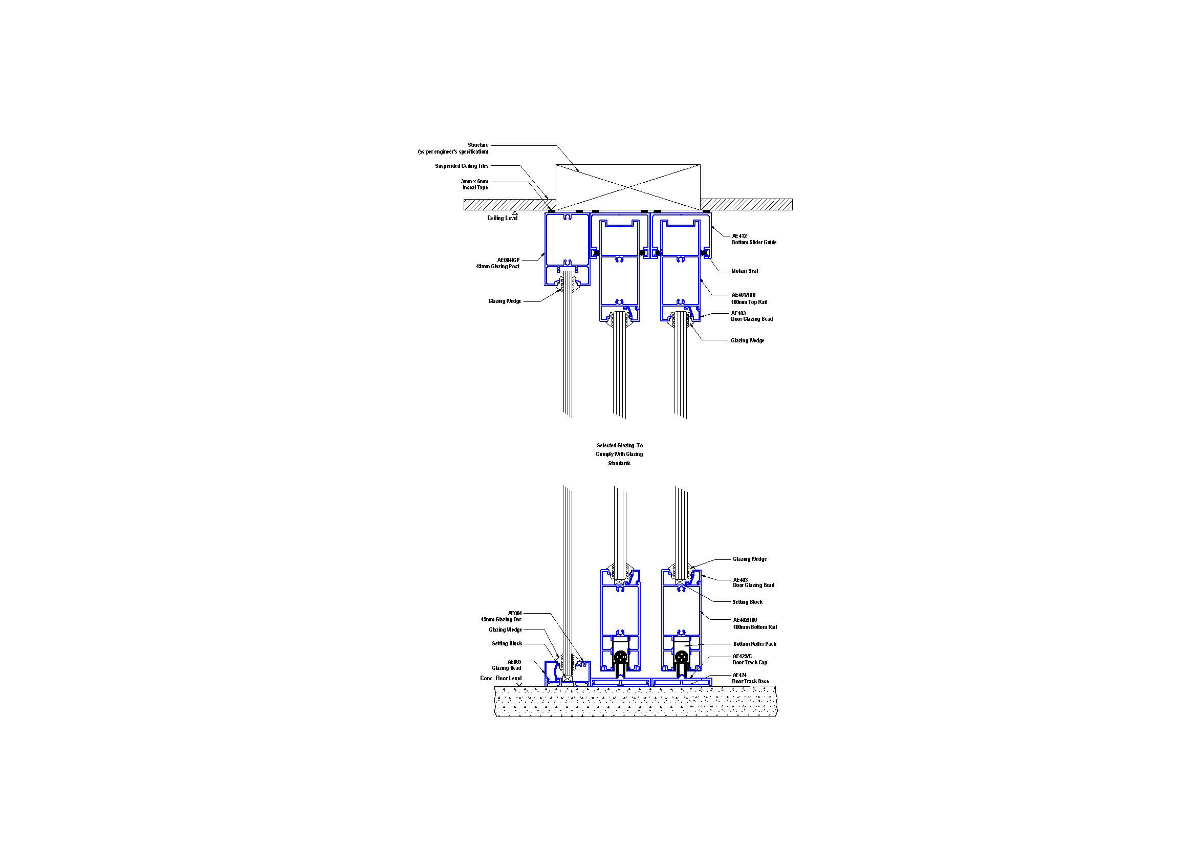 D06 Double Bottom Rolled Door Section